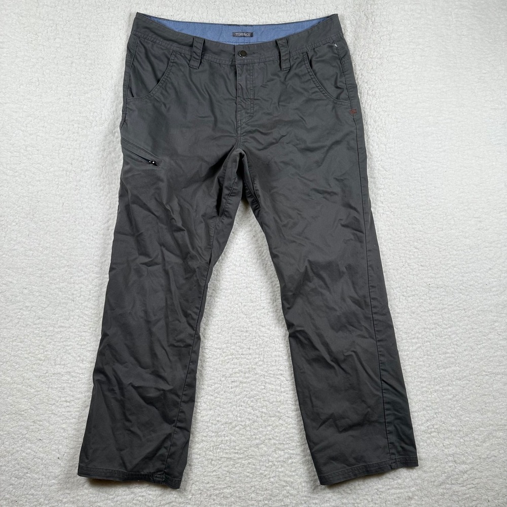 Toad Co Mens 34 Hiking Pants Tech Utility Travel Chino Zipper Pocket Straight